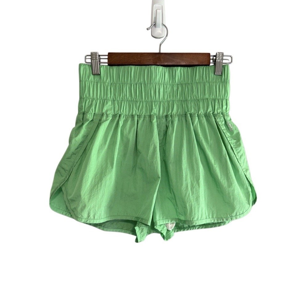 Free People FP Movement Shorts Womens Medium Green The Way Home High Waist Boho